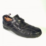 Mens Shoes Cole Haan 9.5 M Black Leather Vibram Loafers Rubber CASUAL C04519