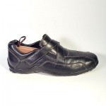 Mens Shoes Cole Haan 9.5 M Black Leather Vibram Loafers Rubber CASUAL C04519