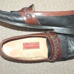 Cole Haan black and brown leather loafers, size 11.5, leather soles, $298