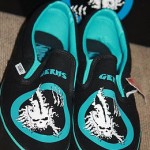 NIB – THE GERMS Limited Edition VANS Slip Ons Shoes Mens 11.5 RARE!