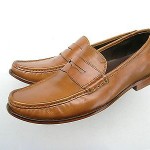 MEN’S COLE HAAN CLASSIC SADDLE TAN LEATHER PINCH PENNY LOAFERS SIZE 12 M EUC! @@