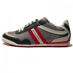 $225 Hugo Boss “ORANGE” Sneakers Mens Grey Red Shoes 10 43 Trainers Walking 9 .5