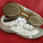 DIESEL Men Name is “Hey” White Leather Athletic Walking Sneaker Shoe US 13 EU 47