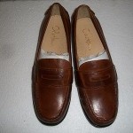 COLE HAAN BRAGANO WomensSZ 8.5 N BROWN LEATHER SLIP ON PENNY LOAFER DRESS SHOES