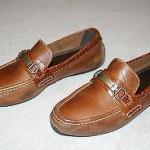 Men’s COLE HAAN Driving Moccasins Loafers Brown Shoes w/ Brass Bits – Size 8 M
