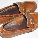 Men’s COLE HAAN Driving Moccasins Loafers Brown Shoes w/ Brass Bits – Size 8 M
