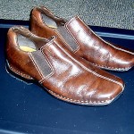 EUC Cole Haan Nike Air Reno Men’s Size 9M Chestnut Leather Slip On Shoes $168
