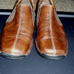 EUC Cole Haan Nike Air Reno Men’s Size 9M Chestnut Leather Slip On Shoes $168