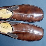EUC Cole Haan Nike Air Reno Men’s Size 9M Chestnut Leather Slip On Shoes $168