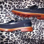 NWOB $318 COLE HAAN NAVY SUEDE ‘HAWKINS’ LOAFERS w/”DAINITE” UK MADE SOLE 10 1/2