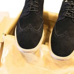 New Cole Haan – Mens LunarGrand Wing Tip – Black Suede