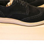 New Cole Haan – Mens LunarGrand Wing Tip – Black Suede