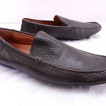 Mens 11 BOSS HUGO BOSS Brown Leather Moccasin Toe Loafers Casual Shoes