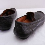 Mens 11 BOSS HUGO BOSS Brown Leather Moccasin Toe Loafers Casual Shoes