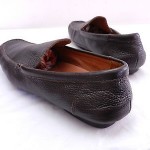 Mens 11 BOSS HUGO BOSS Brown Leather Moccasin Toe Loafers Casual Shoes