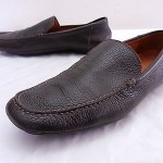 Mens 11 BOSS HUGO BOSS Brown Leather Moccasin Toe Loafers Casual Shoes