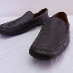 Mens 11 BOSS HUGO BOSS Brown Leather Moccasin Toe Loafers Casual Shoes