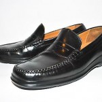 COLE HAAN NIKE AIR MEN’S BLACK LEATHER SLIP-ON LOAFERS – SIZE 9.5