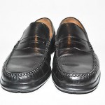 COLE HAAN NIKE AIR MEN’S BLACK LEATHER SLIP-ON LOAFERS – SIZE 9.5