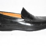 COLE HAAN NIKE AIR MEN’S BLACK LEATHER SLIP-ON LOAFERS – SIZE 9.5