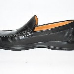 COLE HAAN NIKE AIR MEN’S BLACK LEATHER SLIP-ON LOAFERS – SIZE 9.5