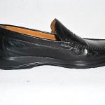 COLE HAAN NIKE AIR MEN’S BLACK LEATHER SLIP-ON LOAFERS – SIZE 9.5