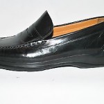 COLE HAAN NIKE AIR MEN’S BLACK LEATHER SLIP-ON LOAFERS – SIZE 9.5