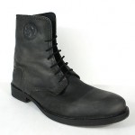 Diesel Leather Norman Boot in Black Olive 9.5 D $195