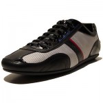 $245 HUGO BOSS Black Silver Sneakers 13 46 Mens Shoes Kicks Trainers 12.5 47