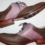 COLE HAAN NIKE AIR MENS 14 BROWN LAVENDER NUBUCK LEATHER OXFORDS COMFORT SHOES