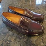 NEW~COLE HAAN~Burgandy Leather Penny Loafers with NIKE AIR Cushioning~Size 9
