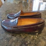 NEW~COLE HAAN~Burgandy Leather Penny Loafers with NIKE AIR Cushioning~Size 9