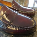 NEW~COLE HAAN~Burgandy Leather Penny Loafers with NIKE AIR Cushioning~Size 9
