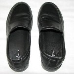 5 Cole Haan Nike Air Ace Slip on Black Leather Mens Oxford Moccasins Loafers 5