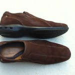 COLE HAAN AIR NIKE BROWN LEATHER SUEDE CASUAL COMFORT SHOES LOAFERS SLIP ON 8.5