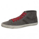 Hugo BOSS ORANGE Mens Gray SANSIOR Top Suede Sneakers Size 8