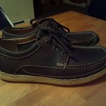 Men’s Dark Brown Leather Clarks Originals “Wallabee”  Beeswax Shoes size 9.5M