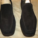 Hugo Boss 100% Suede Black Loafers Slip Ons Luxury Dress Shoes Size 10