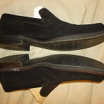 Hugo Boss 100% Suede Black Loafers Slip Ons Luxury Dress Shoes Size 10