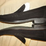 Hugo Boss 100% Suede Black Loafers Slip Ons Luxury Dress Shoes Size 10