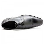 Boss by Hugo Boss Men’s Formal Dress Shoes Metost Black Leather Cap toe Oxfords