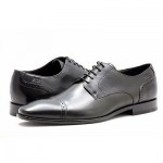 Boss by Hugo Boss Men’s Formal Dress Shoes Metost Black Leather Cap toe Oxfords
