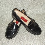 MENS BLACK LEATHER COLE HAAN CITY LOAFERS size 10D EXCELLENT