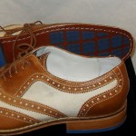Cole Haan – Nike Air Colton Brown Leather/ Cream Canvas Wingtip Shoe – Men’s 10M