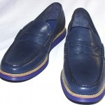 Cole Haan Lunargrand Penny Loafers, Leather Upper, Peacoat/Cobalt, 8.5 M, New
