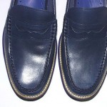 Cole Haan Lunargrand Penny Loafers, Leather Upper, Peacoat/Cobalt, 8.5 M, New