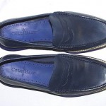Cole Haan Lunargrand Penny Loafers, Leather Upper, Peacoat/Cobalt, 8.5 M, New
