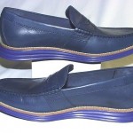 Cole Haan Lunargrand Penny Loafers, Leather Upper, Peacoat/Cobalt, 8.5 M, New