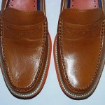 Cole Haan Lunargrand Penny Loafers, Leather Upper, Woodbury/Orange, 9.5 M, New