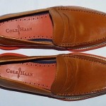 Cole Haan Lunargrand Penny Loafers, Leather Upper, Woodbury/Orange, 9.5 M, New